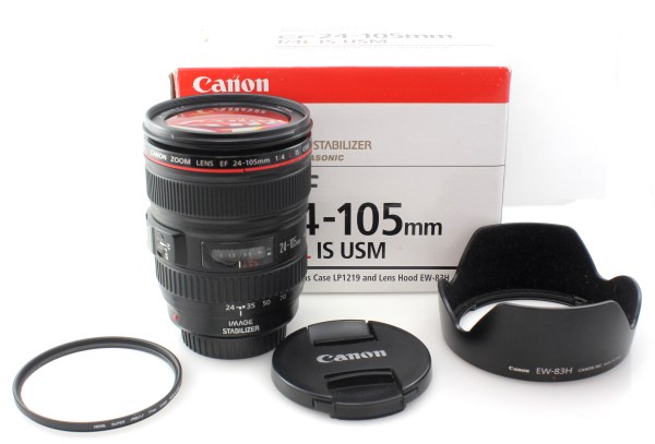 Boxed Canon EF 24-105mm f/4 L IS USM Zoom Lens w/ hood - Great Condition