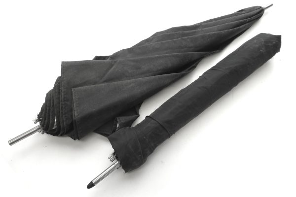 2x Silver Reflecting Lighting Umbrellas 80 & 90cm