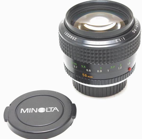 Minolta 58mm f/1.2 MC Rokkor - PG  Fast Prime Lens - MD Mount - Excellent