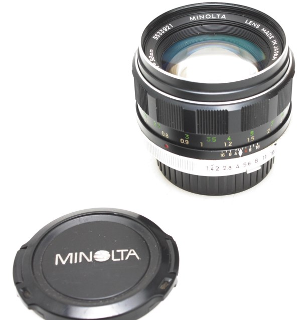 Minolta 58mm f/1.4 MC Rokkor-PF Fast Prime Lens, with Caps - Minolta MD Mount