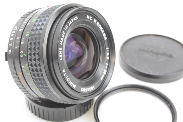Minolta 28mm f/3.5 MC W.Rokkor Lens, with Caps - Minolta MD Mount