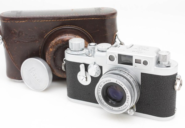 Serviced Leitz Leica IIIg 35mm Rangefinder w/ Elmar 5cm F/2.8 Lens + Ever Ready Case