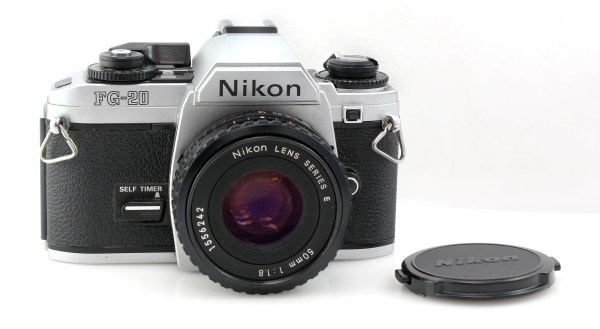 Nikon FG-20 35mm SLR Film Camera with Nikon 50mm F1.8 Lens