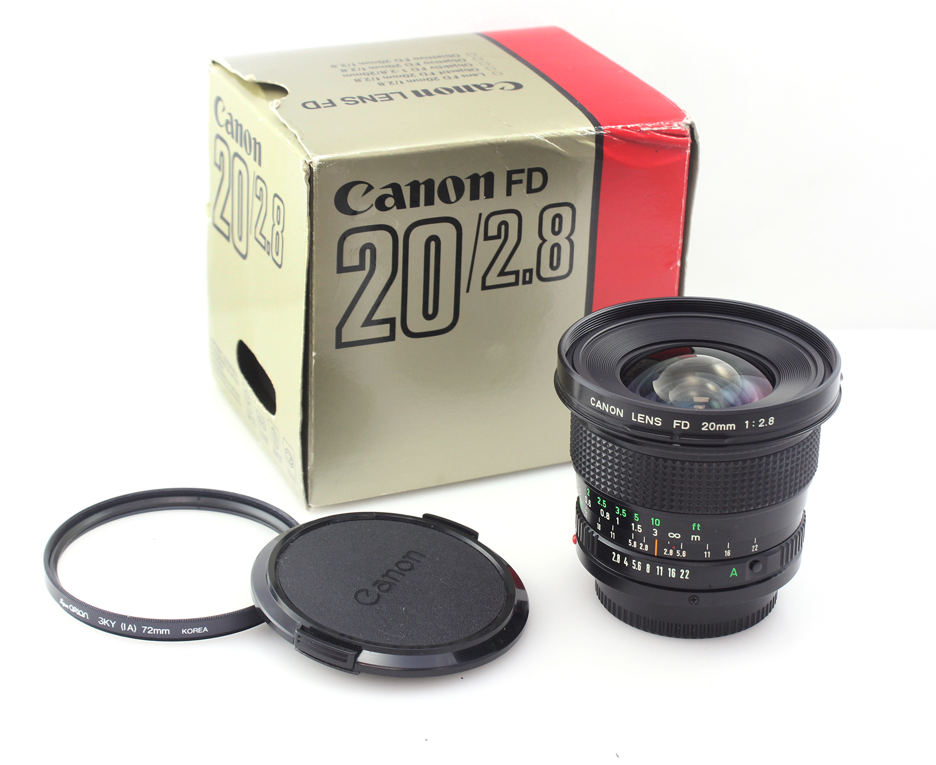A Rare Canon 20mm f/2.8 Super Wide Lens - FD Mount - Boxed with Caps