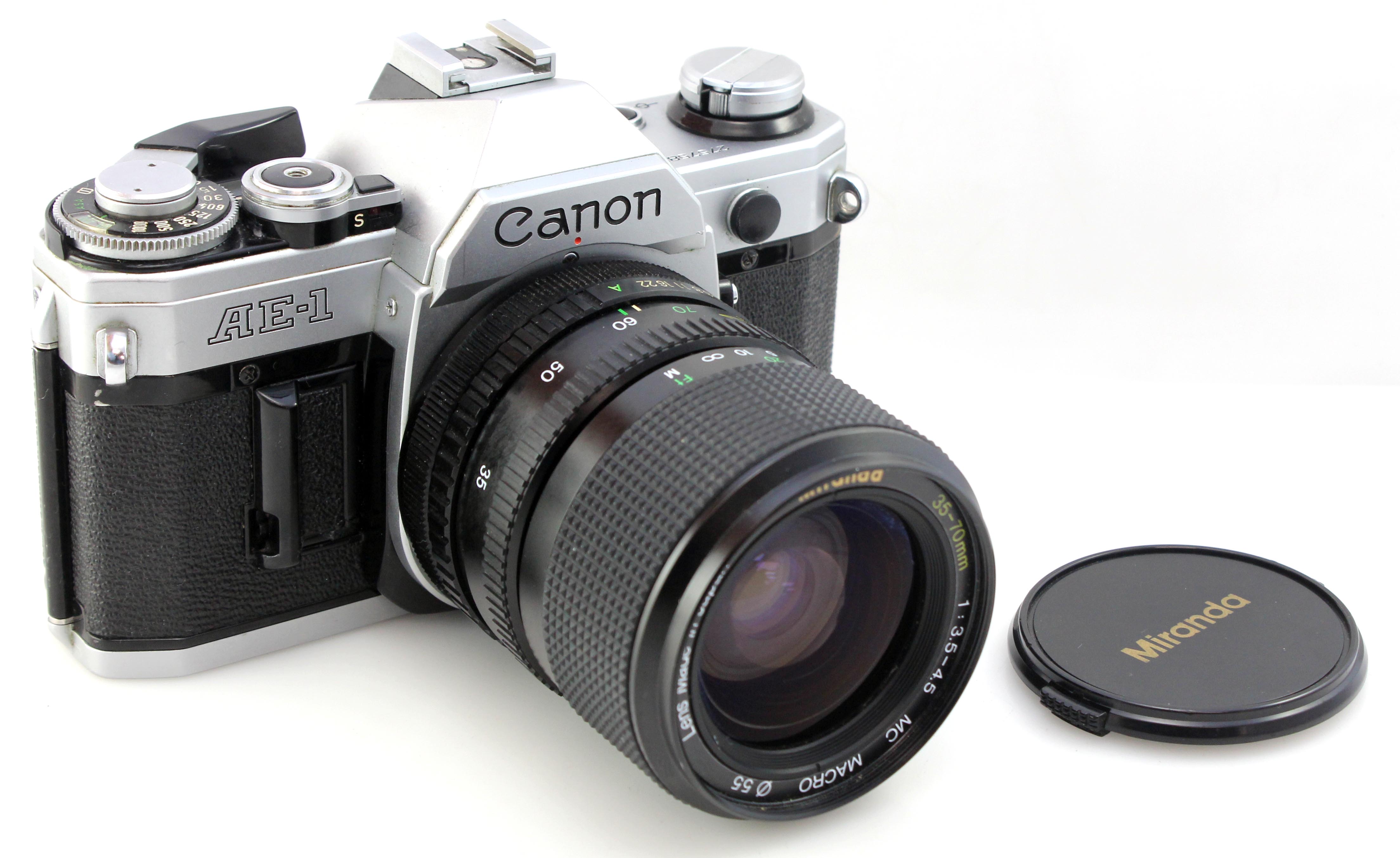 Canon AE-1 AE1 35mm SLR Film Camera w/ 35-70mm f3.5-4.5 Zoom Lens