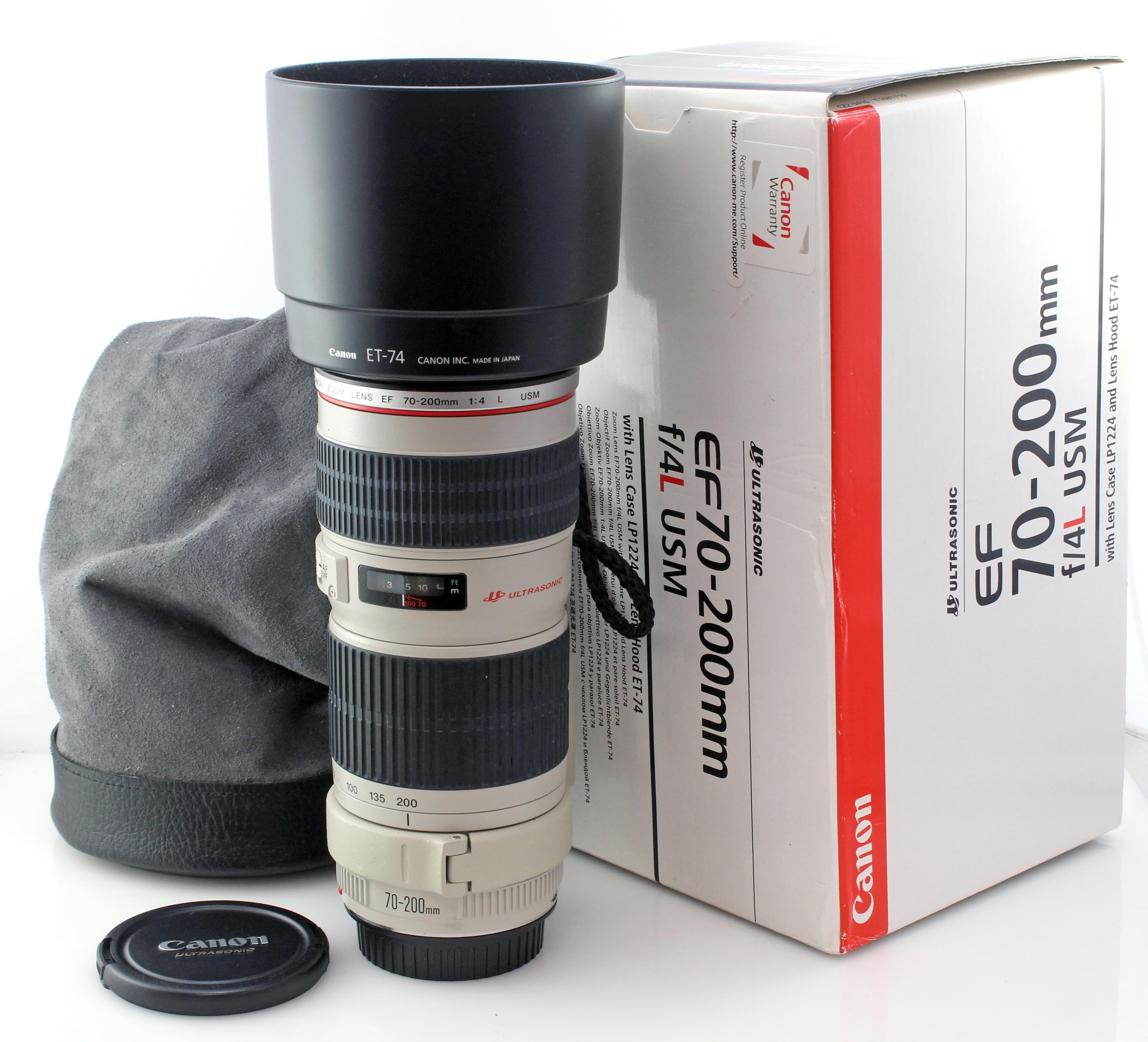 Boxed Canon EF 70-200mm f4 L USM Zoom Lens Fully Working with Hood & Caps - Image 2