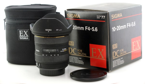 Boxed & case Sigma AF 10-20mm f4 -5.6 EX DC Zoom Lens - Canon EOS EFS fit