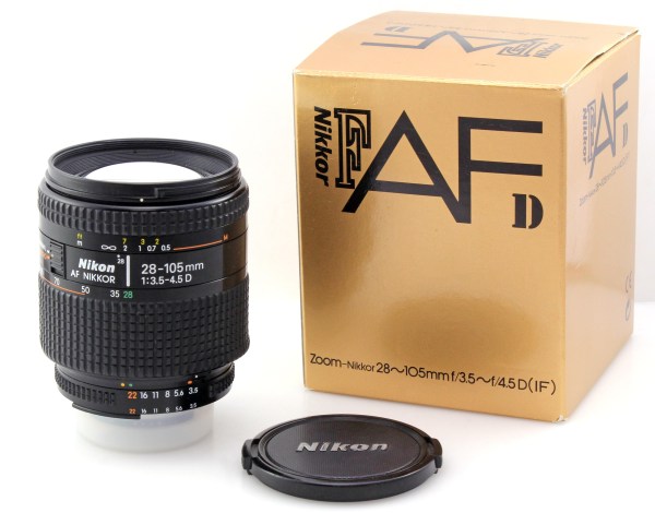 Boxed Nikon Nikkor AF 28-105mm f3.5-4.5 AF-D Full Frame Zoom macro Lens