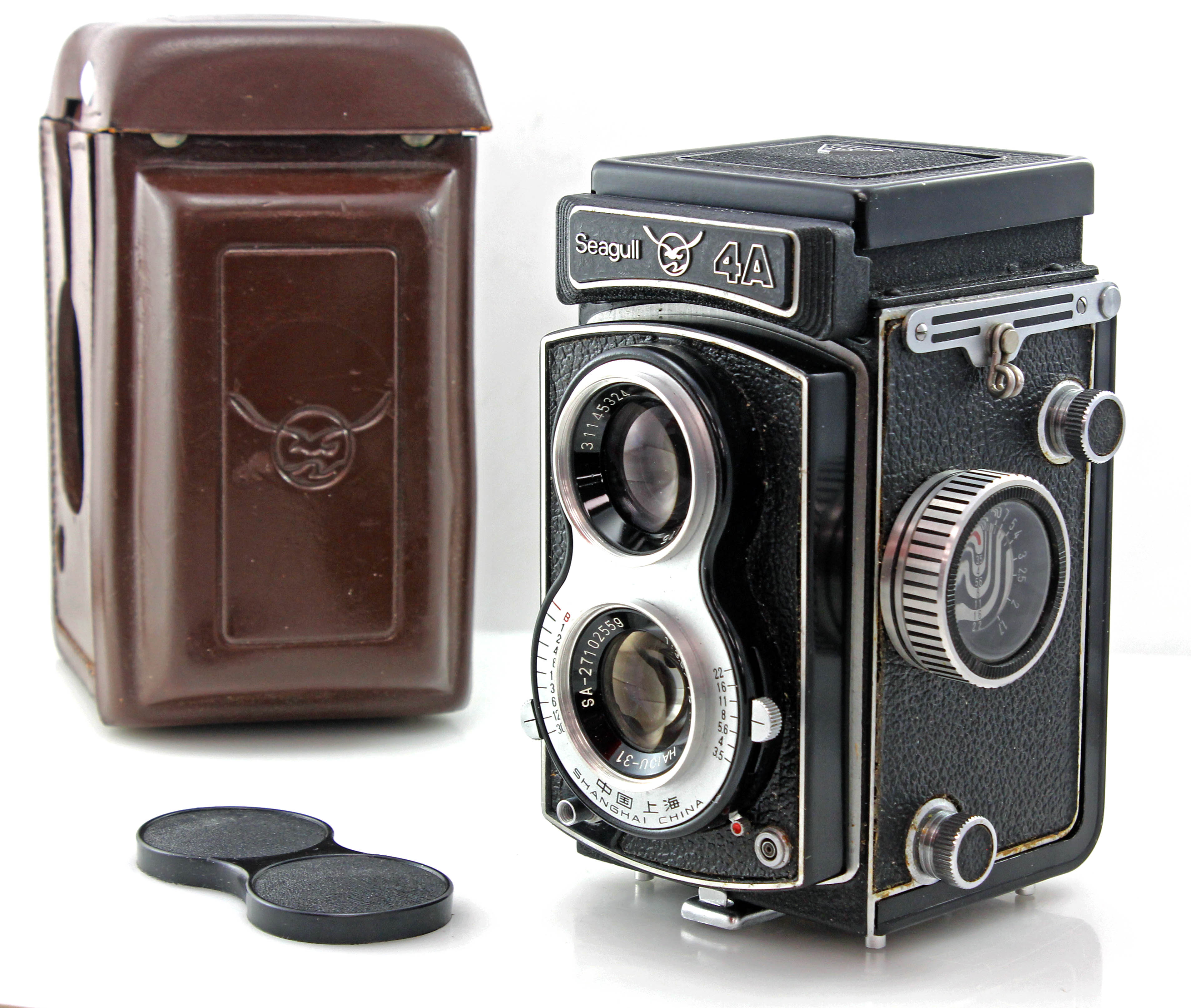 Seagull 4a Medium Format 120 TLR Film Camera 75mm f/3.5 with case