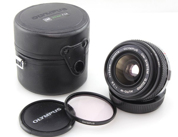 Olympus G.Zuiko Auto-W 35mm f2.8 Lens - OM Mount - Great Condition + Case