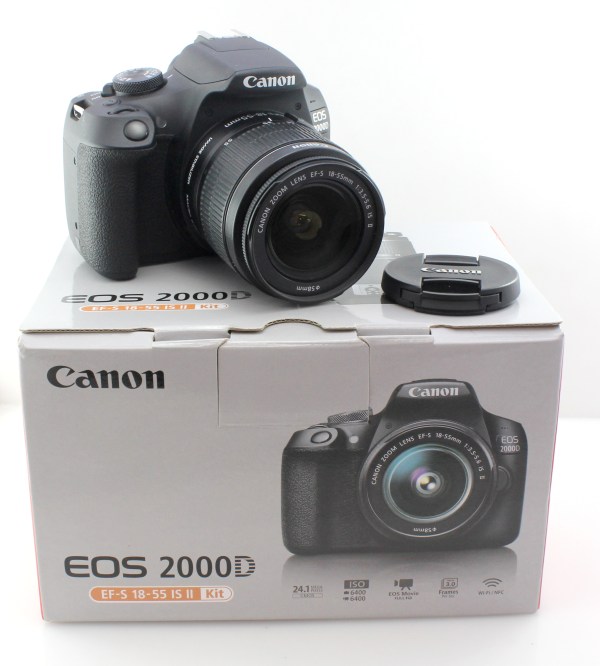Boxed Canon EOS 2000d 24.1MP Digital SLR Camera + EF-S 18-55mm Zoom Lens