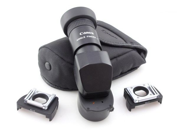 Canon Right Angle View finder C, 1.25x 2.5x + Ec-C and Ed-C adapters - w/ pouch case