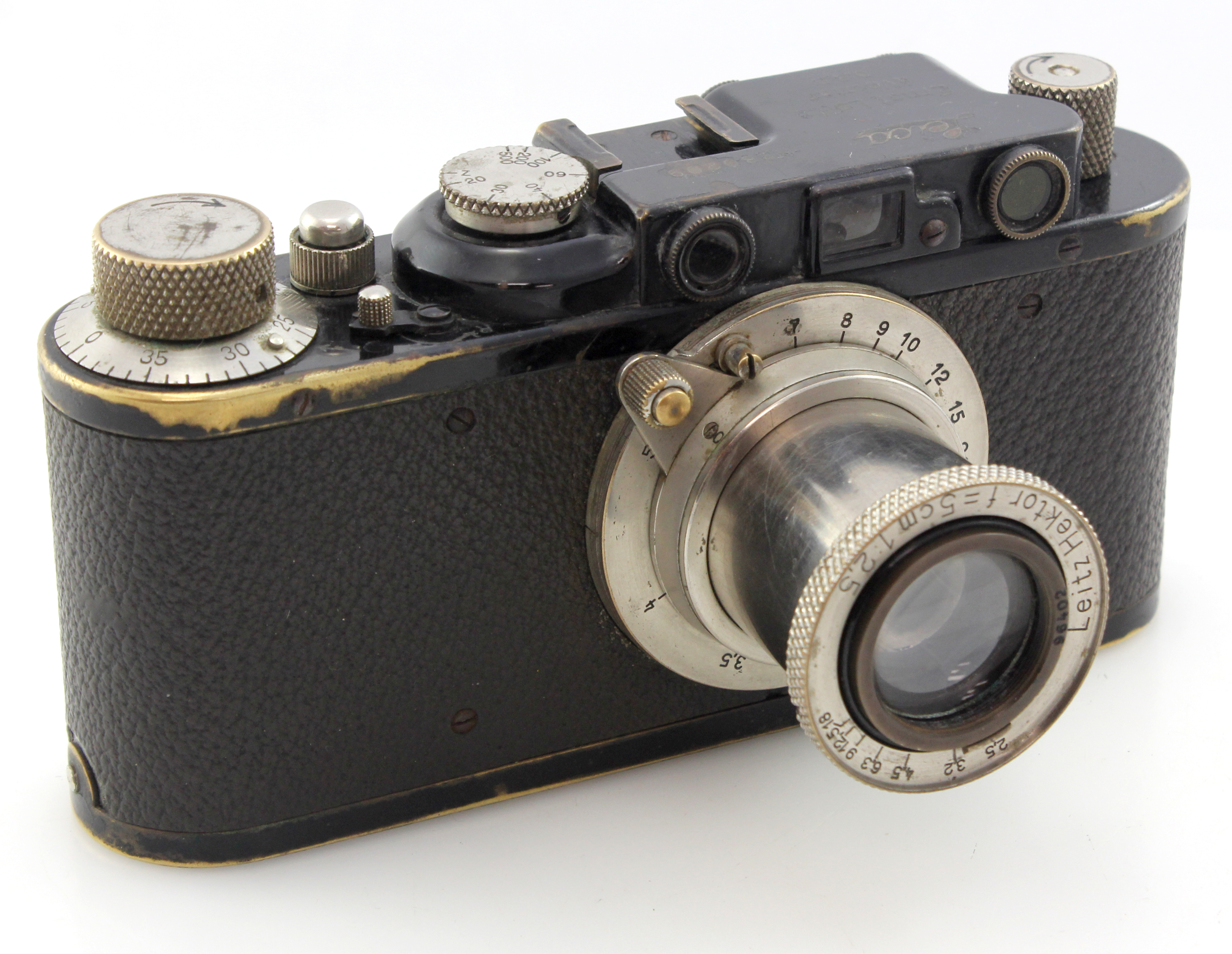 Leica II D 35mm Black Rangefinder Camera W/ Hektor 5CM F2.5 Lens & ETRIN Case - 1932 - Image 2