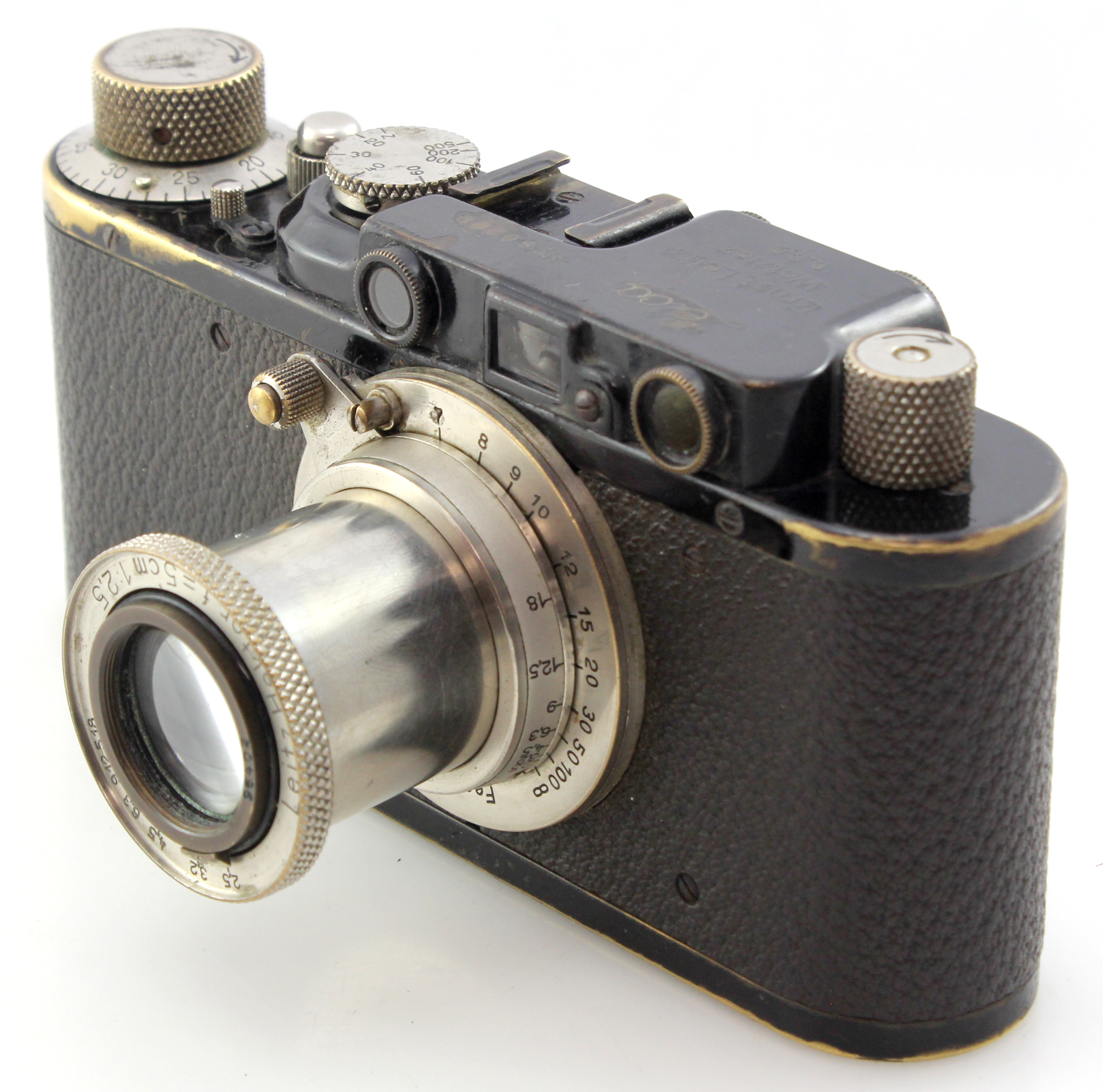 Leica II D 35mm Black Rangefinder Camera W/ Hektor 5CM F2.5 Lens & ETRIN Case - 1932 - Image 3