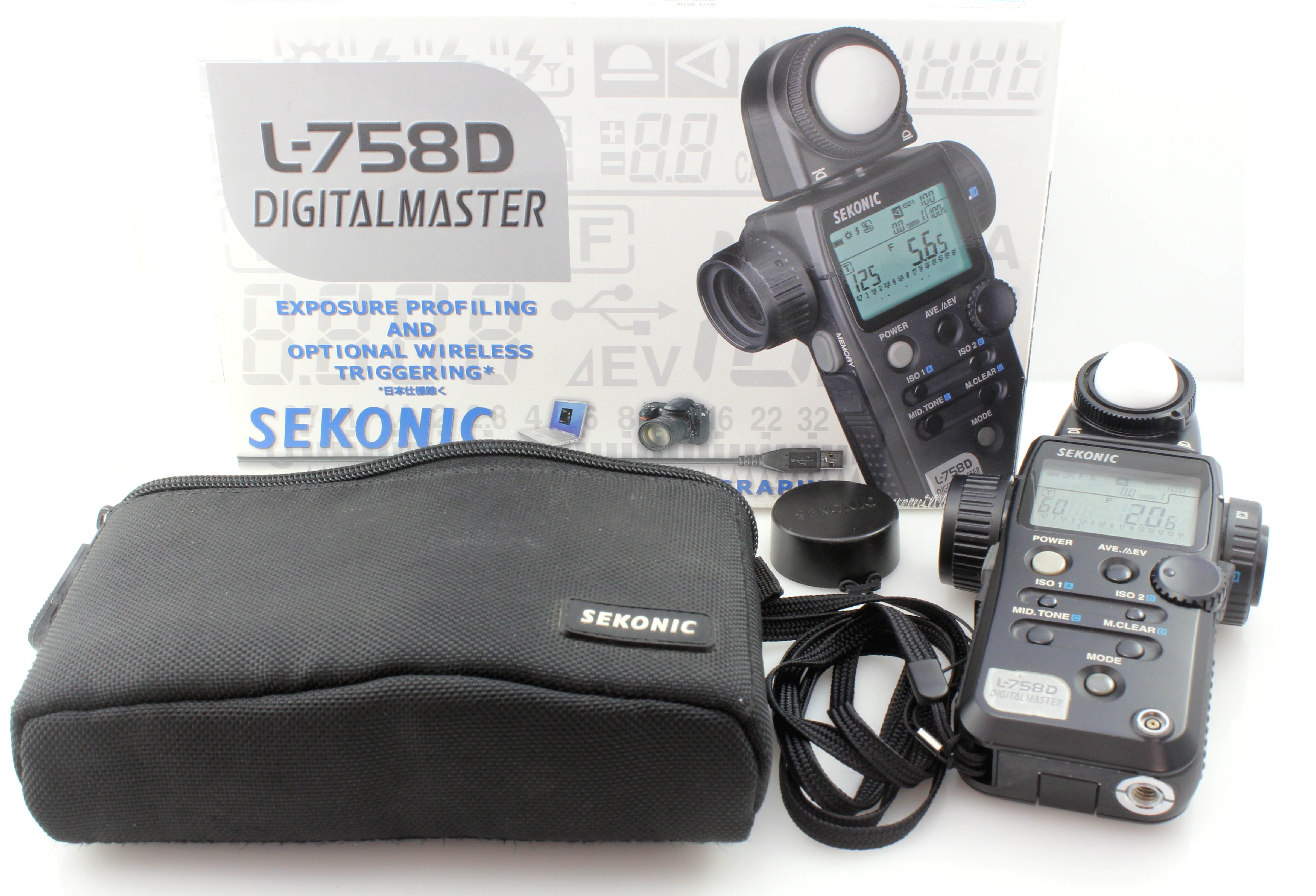 Sekonic L-758D Digital Master Light Meter - Excellent Condition with Case and Box