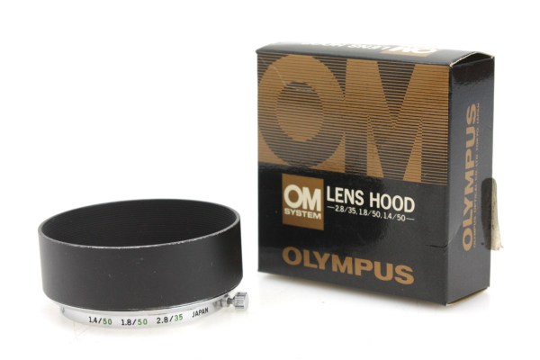 Olympus OM Lens Hood - For 35mm f/2.8 / 50mm f/1.8 / 50mm f/1.4  - Boxed