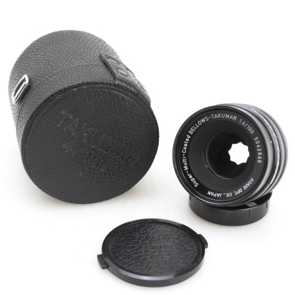 Pentax Bellows Takumar 100mm f/4 Lens - M42 Mount + Case