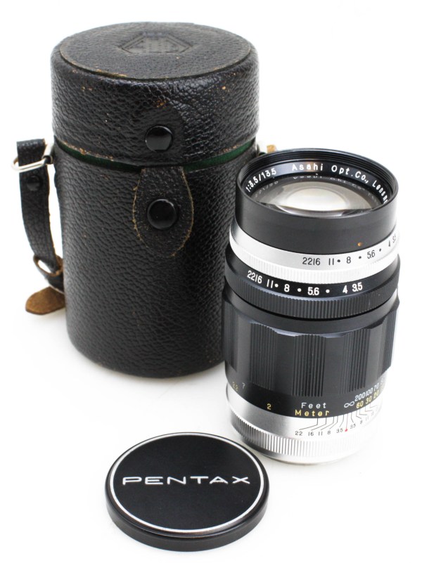 Pentax 135mm f/3.5 M42 Takumar Prime Lens, with Caps/Case