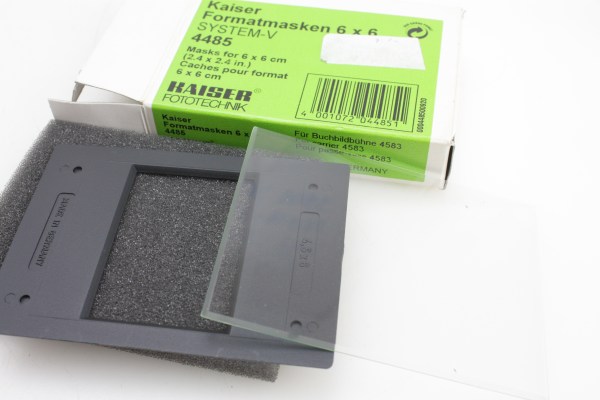 Kaiser 6x45 Mask & AN Glass, for Enlarger Negative Carrier / Holder