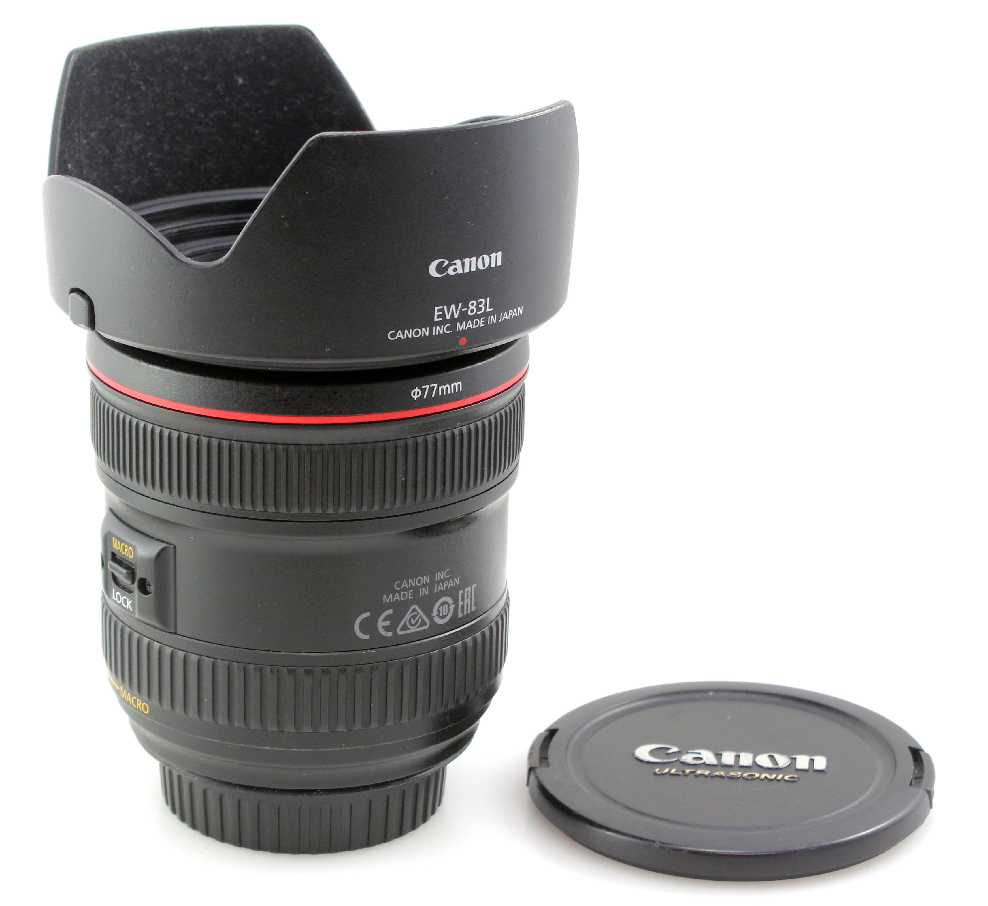 (marked) Canon EF 24-70mm f/4 L IS USM AF Zoom Lens w/ hood - Image 6