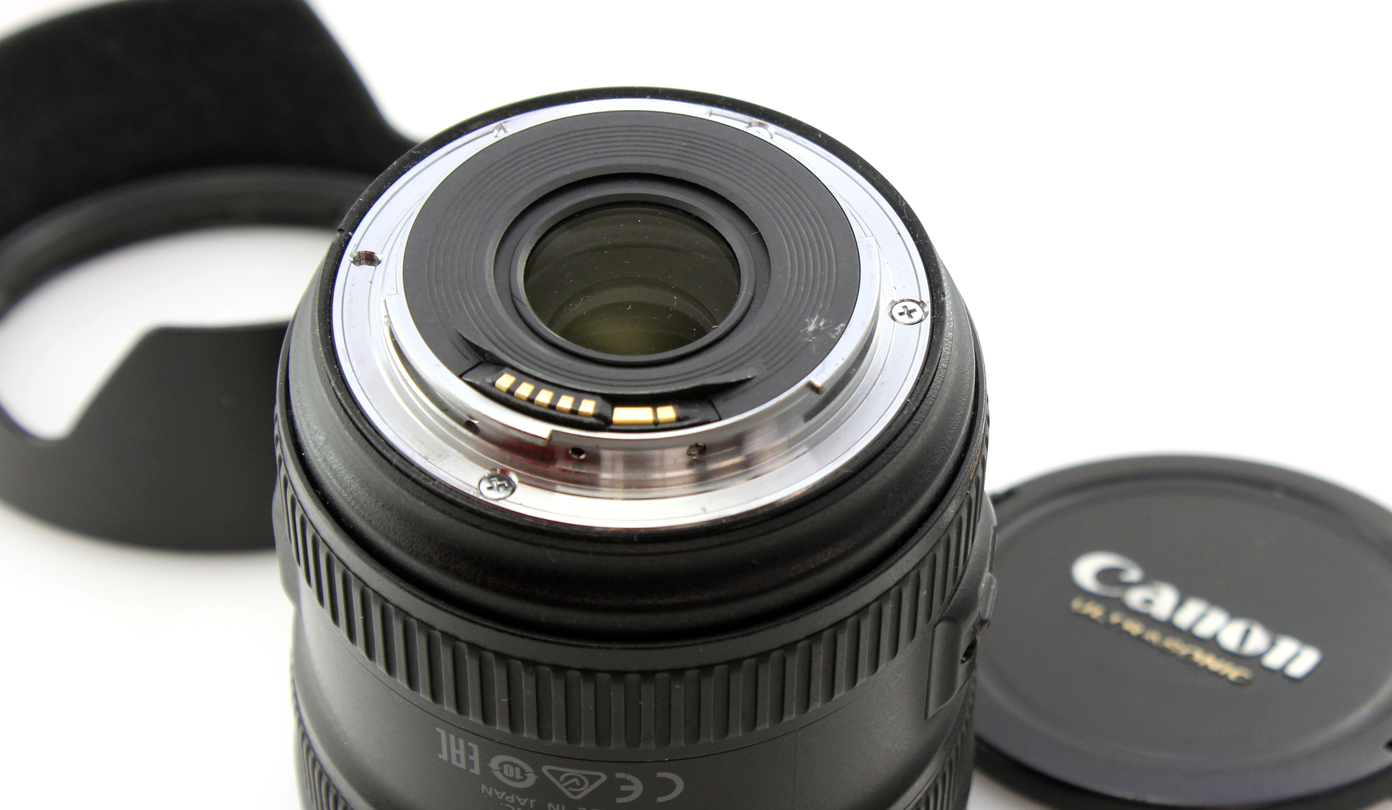(marked) Canon EF 24-70mm f/4 L IS USM AF Zoom Lens w/ hood - Image 8