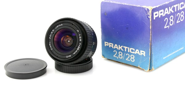Boxed Carl Zeiss 28mm f2.8 PB Fitting Lens for PB Praktica Bayonet Cameras