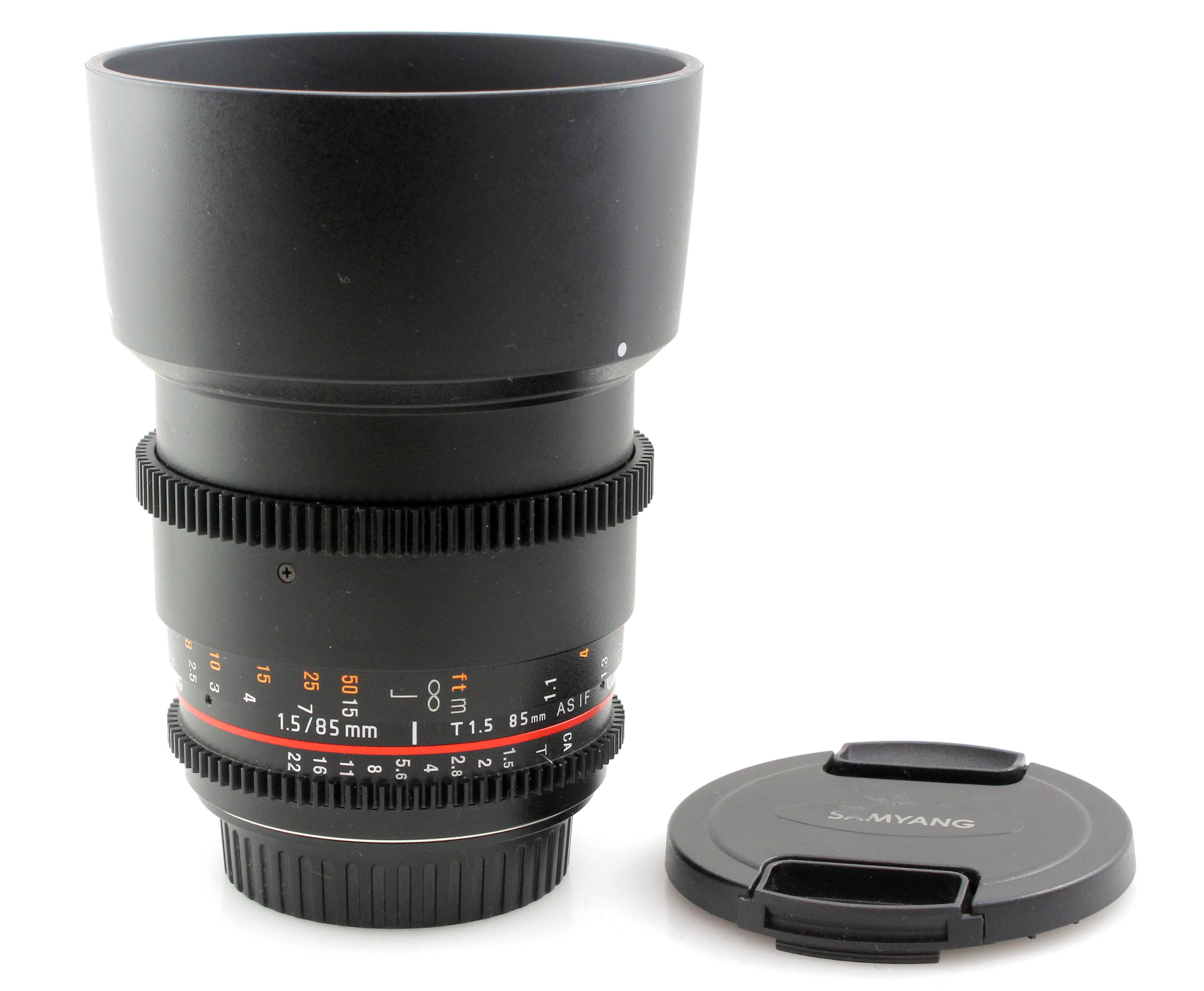 Samyang 85mm T1.5 AS IF UMC Portrait Cine Lens for Canon EOS EF Mount Full Frame