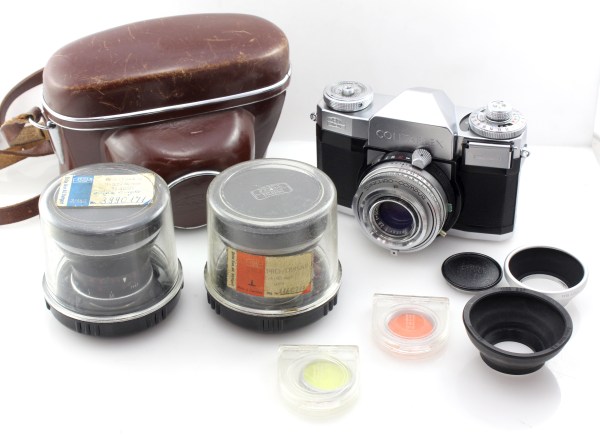 Zeiss Ikon Contaflex 35mm SLR w/ 50mm F2.8, 85mm F4 & 35mm F3.2 + Bits