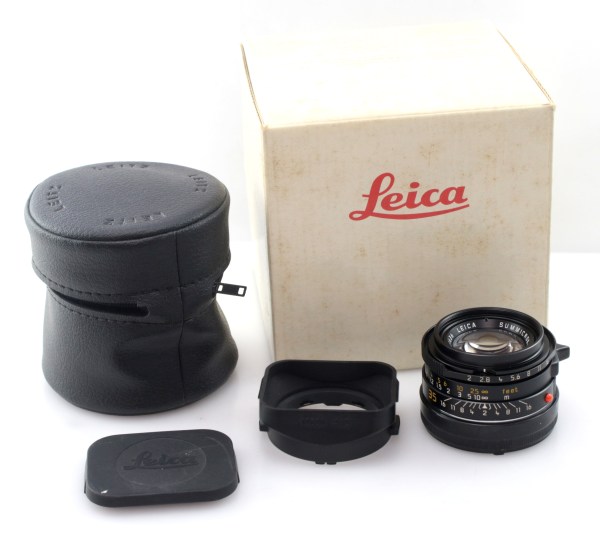 Boxed Leica 35mm f2 Summicron M Mount Version IV German W/ Square Hood - Excellent Condition