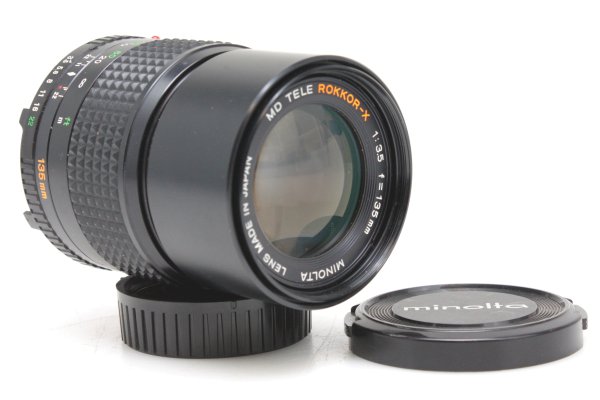 Minolta 135mm f/3.5 MD Rokkor -X Lens, with Caps - Minolta MD Mount