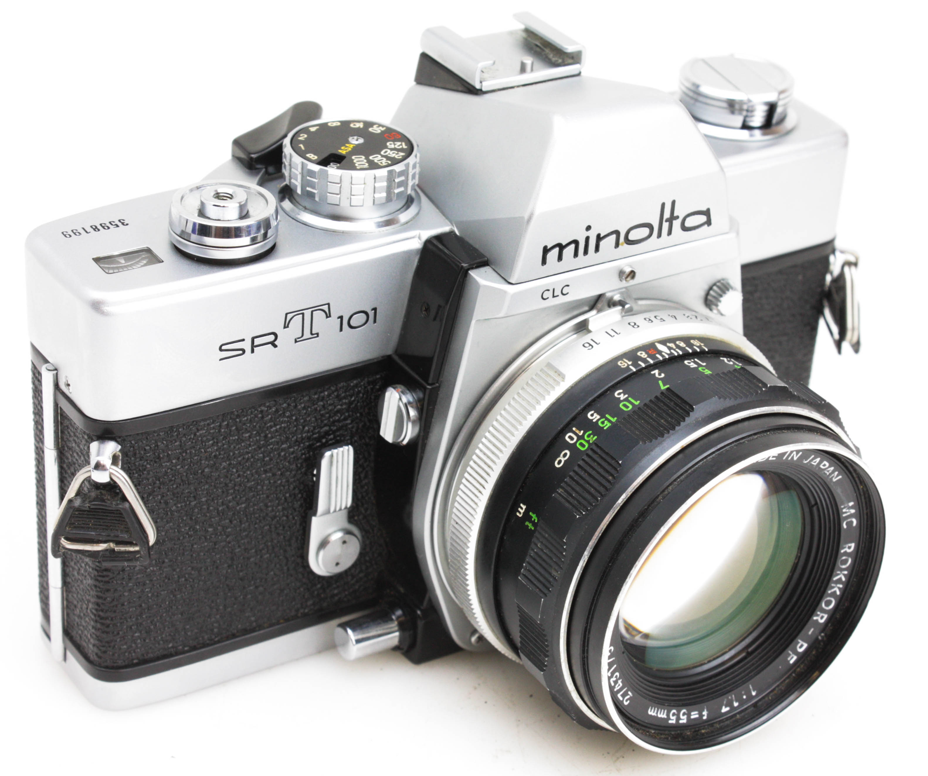 Minolta SRT101 35mm Film SLR Camera W/ 55mm F/1.7 MC ROKKOR Lens - Image 2