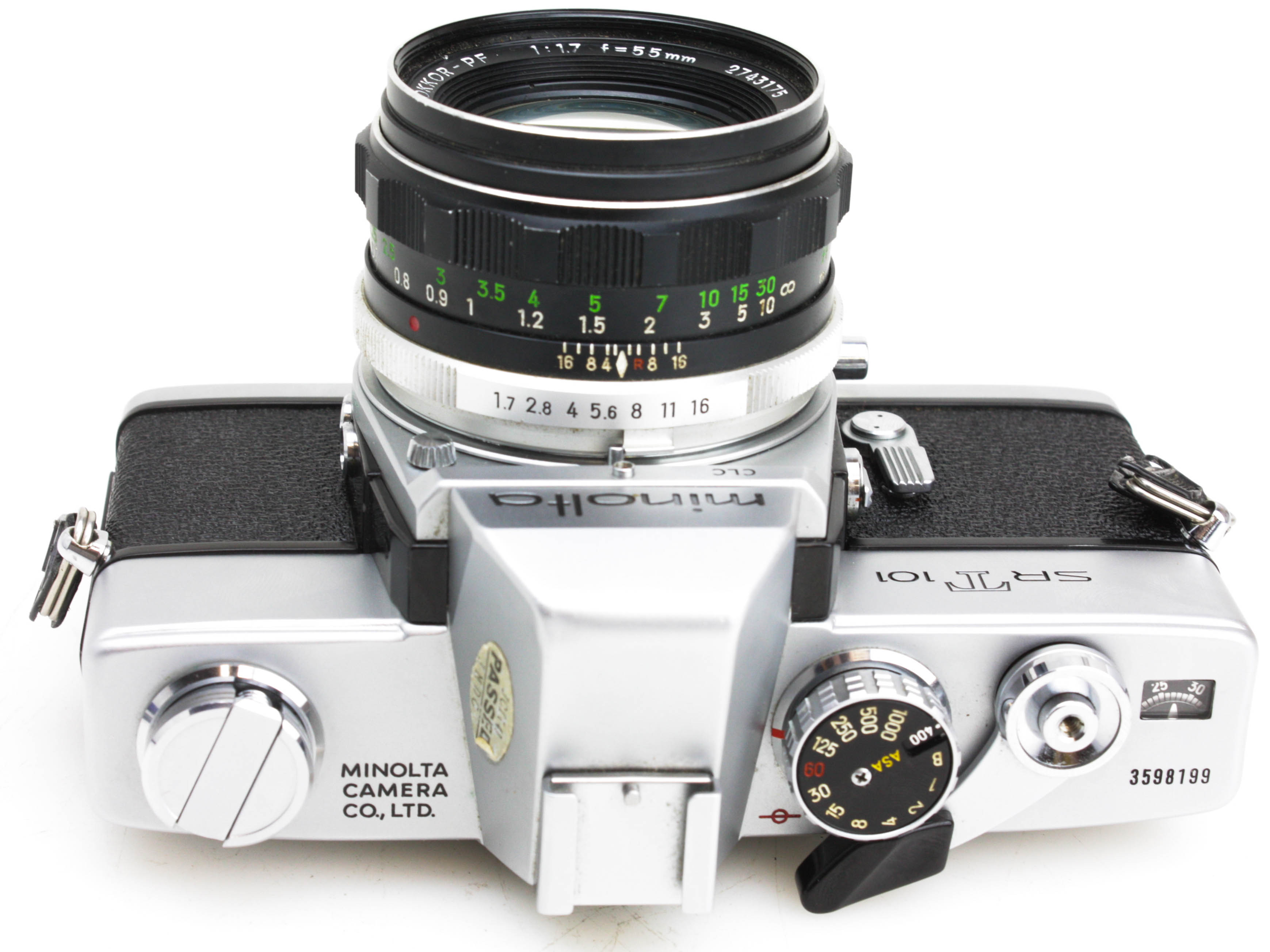 Minolta SRT101 35mm Film SLR Camera W/ 55mm F/1.7 MC ROKKOR Lens - Image 6