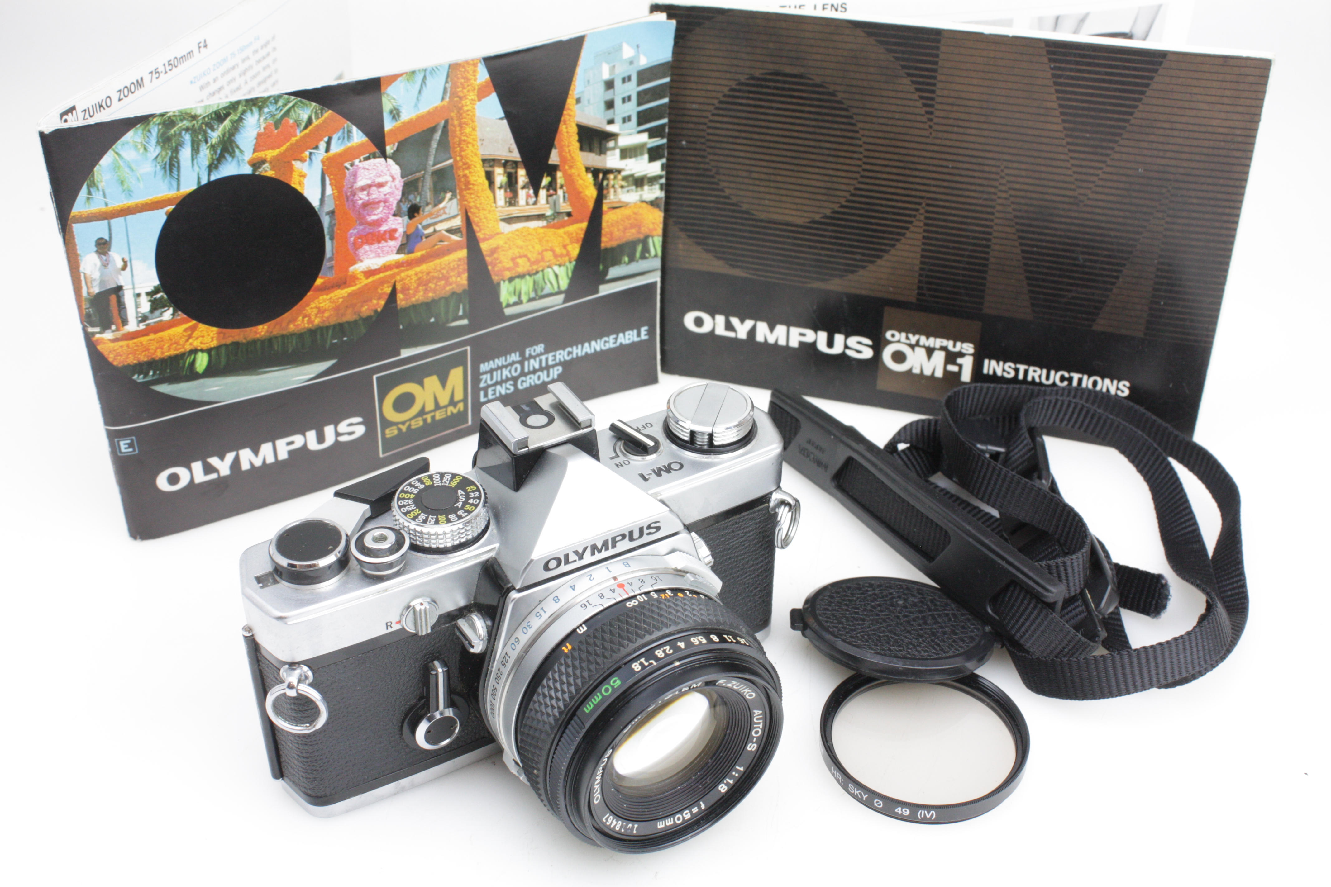 Original OLYMPUS OM-1 35mm SLR Film Camera 50mm f/1.8 Zuiko & new seals