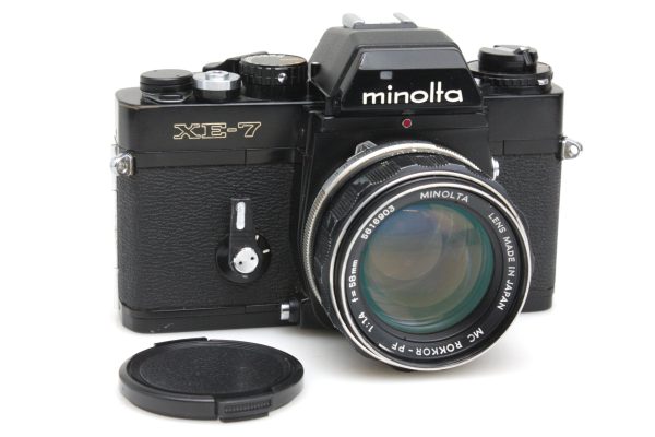 Minolta XE-7 35mm SLR Camera, with MC Rokkor -PF 58mm f/1.4 Prime Lens