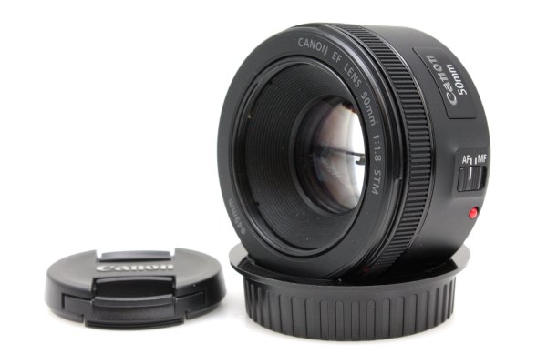Canon EF 50mm f/1.8 STM Prime Lens, with Caps - Canon EF Mount
