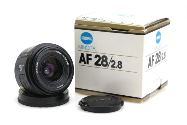 Minolta 28mm f/2.8 AF Prime Lens, with Caps - Minolta Alpha Mount - Boxed