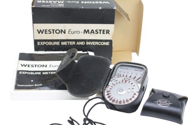 Boxed Weston EuroMaster Analogue Light Meter with Invercone and Case