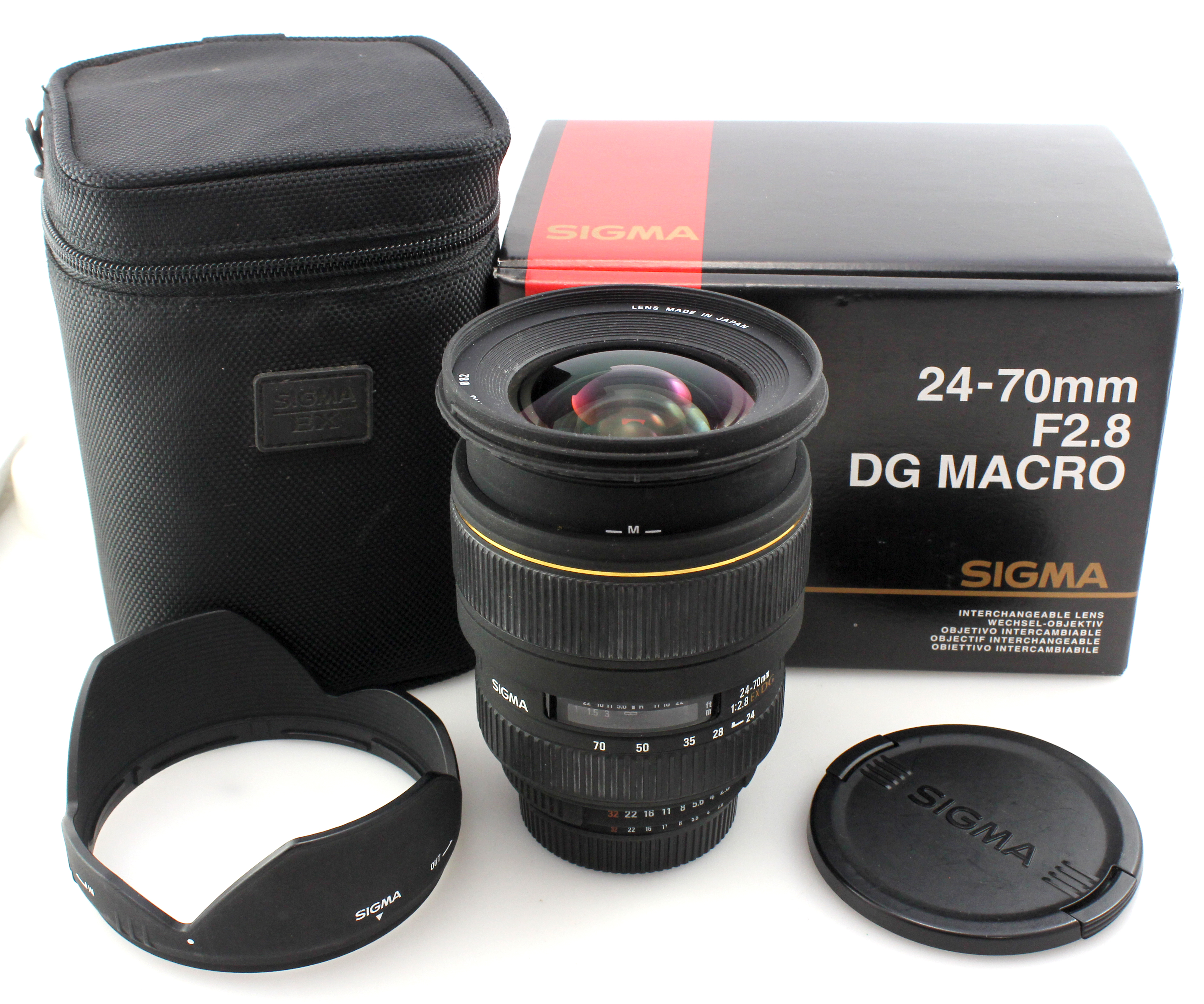 Boxed Sigma 24-70mm f2.8 D EX DG Zoom Lens - Nikon early NAF Mount
