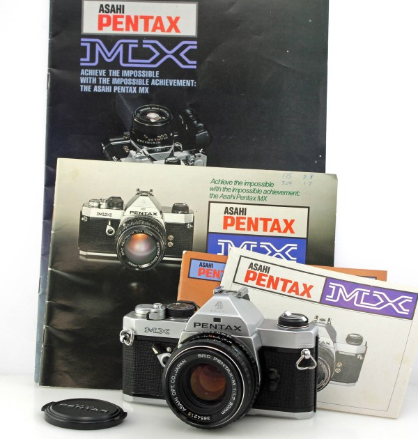 Pentax MX Chrome SLR 35mm Film Camera + SMC Pentax-M 50mm f1.7 Lens