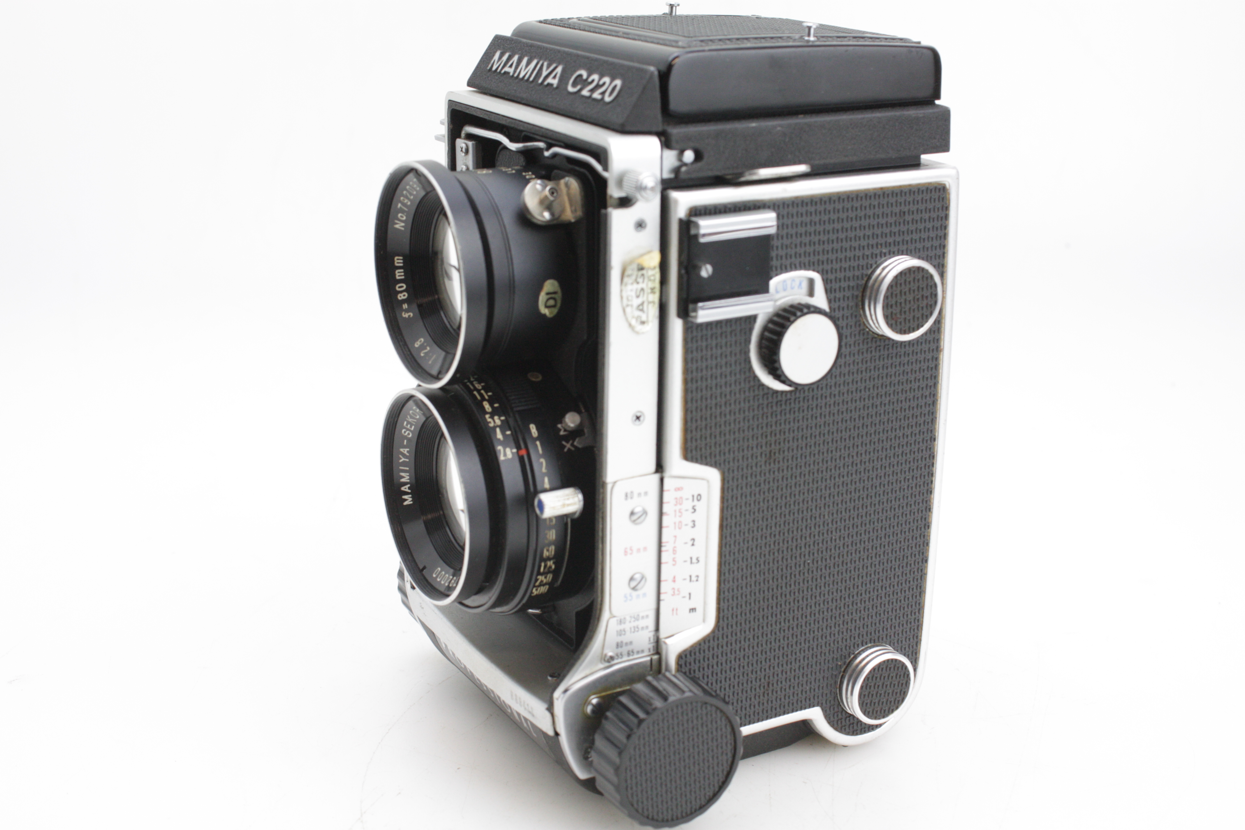 Mamiya C220 TLR Medium Format Camera 80mm f/2.8 Lens (Blue Dot) & Instructions - Image 3