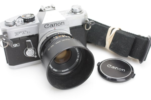 Hand Made Canon FTb 35mm SLR Camera & 50mm f/1.8 S.C. FD Mount lens