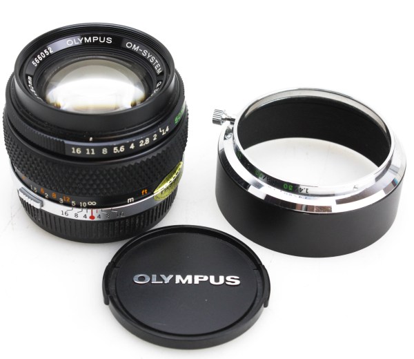 Olympus Zuiko Auto-S 50mm f1.4 Prime Lens - Olympus OM Mount with Hood
