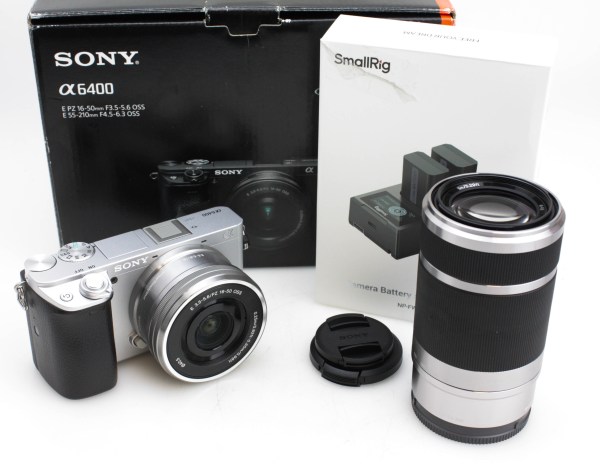 Sony Alpha a6400 24MP Digital Mirrorless Camera w/ 16-50mm + 55-210mm Kit
