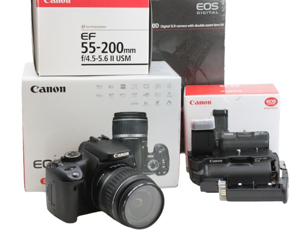 Canon EOS 400D 10.1MP Sensor Camera, with 18-55mm & 55-200 Lenses - Boxed