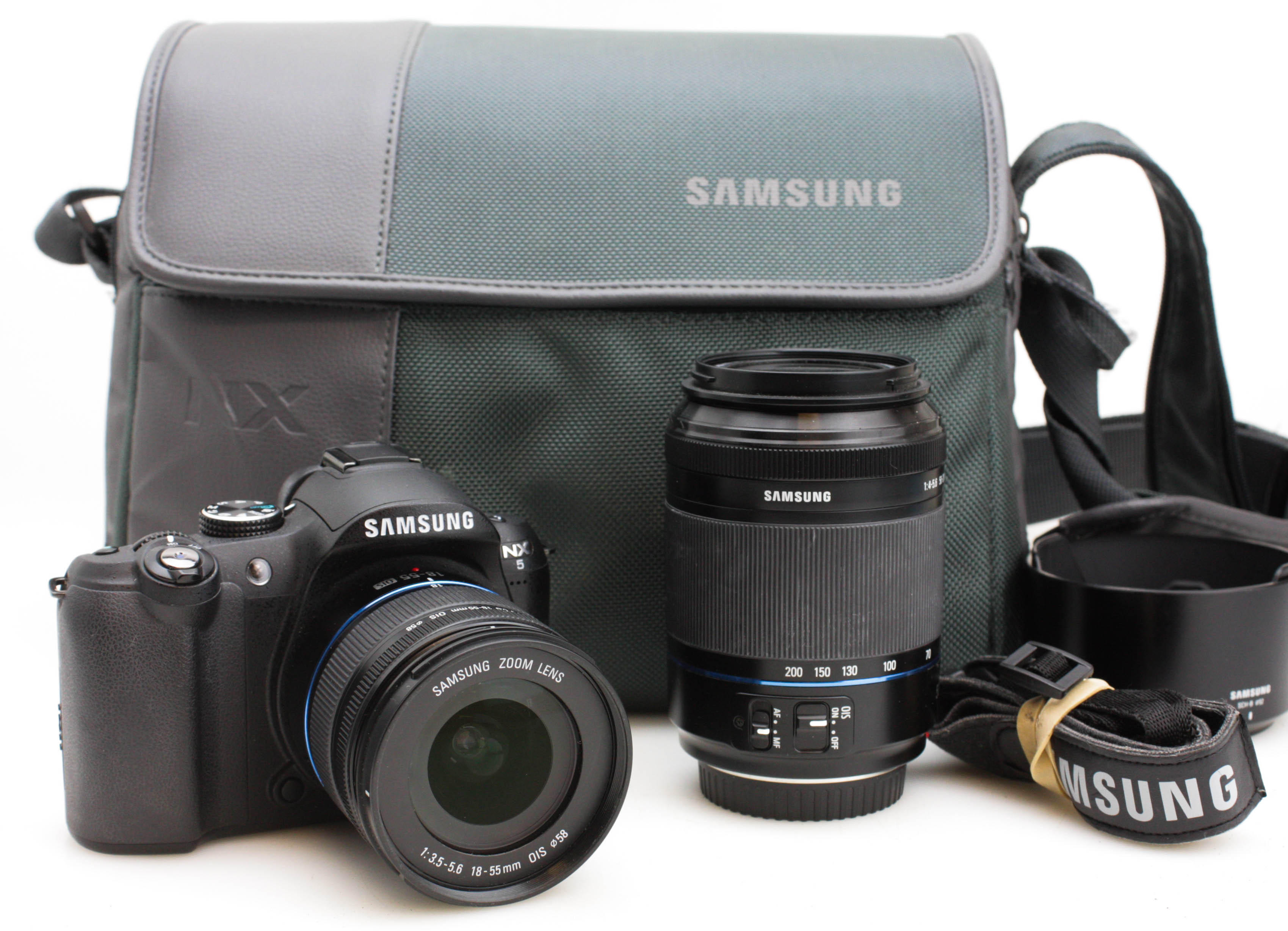 Samsung NX5 14.6MP Mirrorless Camera, with 18-55mm & 50-200mm Lenses