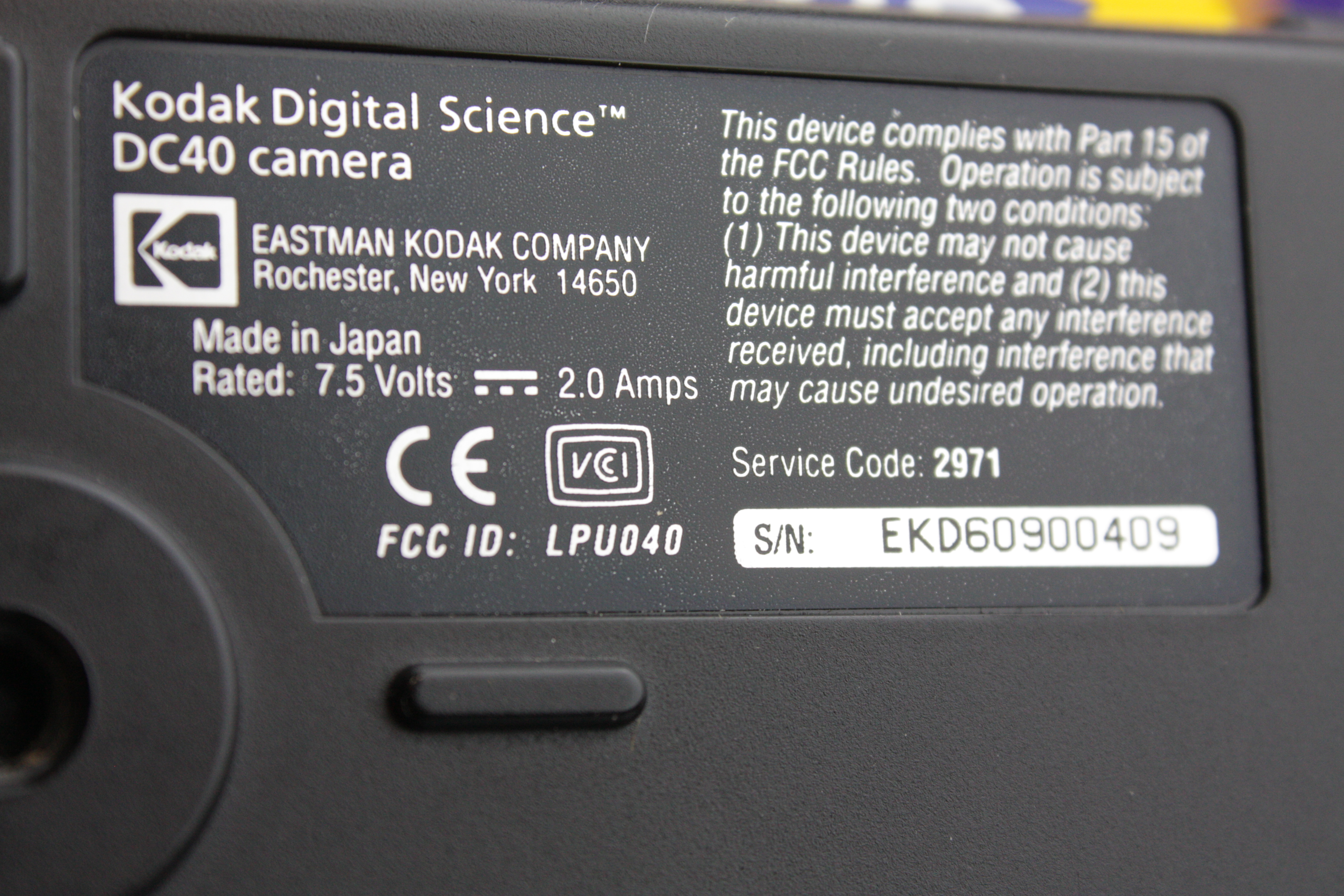 Kodak DC40 Digital Camera 0.4 Megapixel Sensor VGA CCD - Early Digital Camera - Image 6