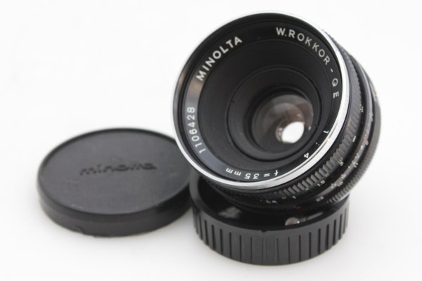 Minolta 35mm f/4 W Rokkor Q E Lens, with Caps - Minolta MD Mount