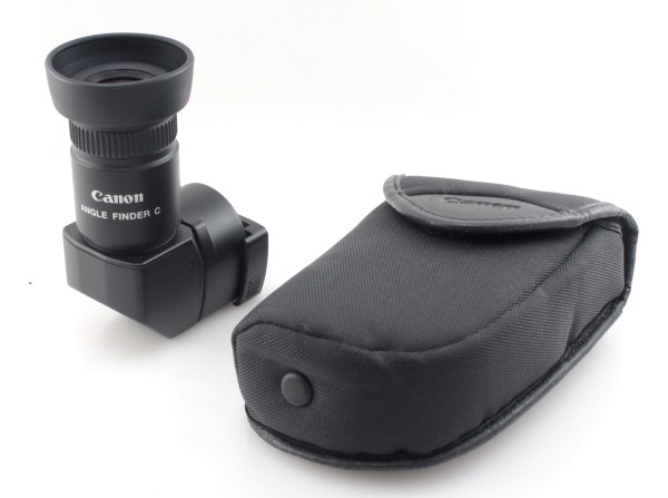 Canon Right Angle View finder C, 1.25x 2.5x + Ec-C Adapter w/ Pouch Case