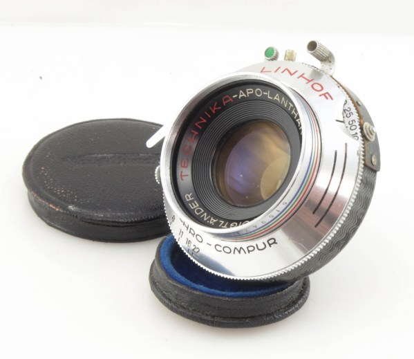 Voigtlander Apo-Lanthar 10.5cm 105mm f/4.5 Linhof Technika Lens in Compur 0 shutter