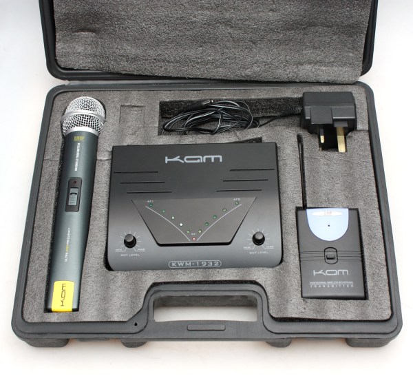 Kam KWM1932 Complete UHF Wireless Microphone System with Hard Case